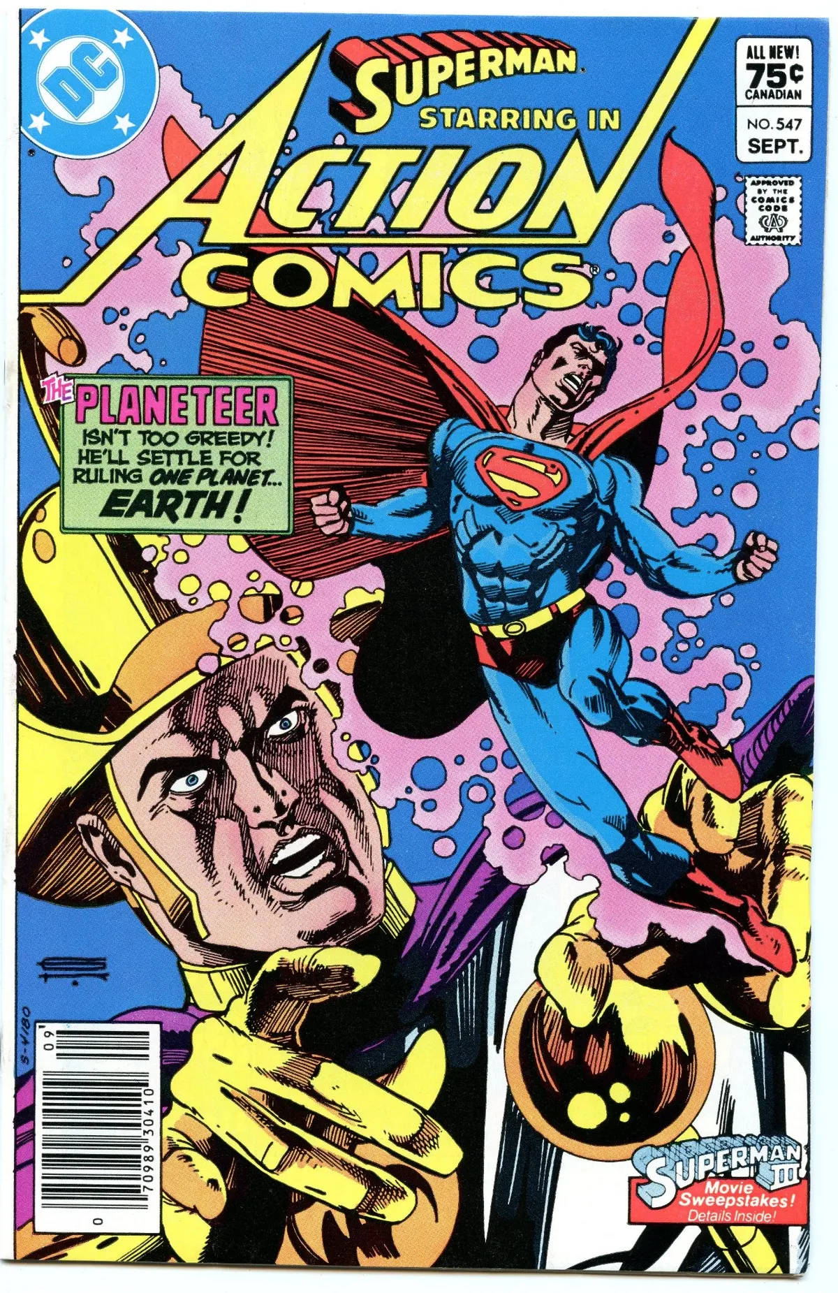 Action Comics 547 (Sep 1983) Nm- (9.2) - Cdn Price Variant 1