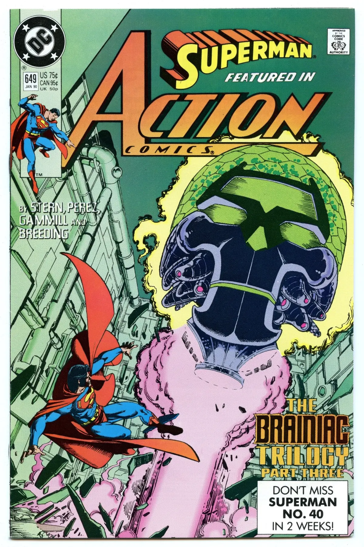 Action Comics 649 (Jan 1990) Nm- (9.2) 1