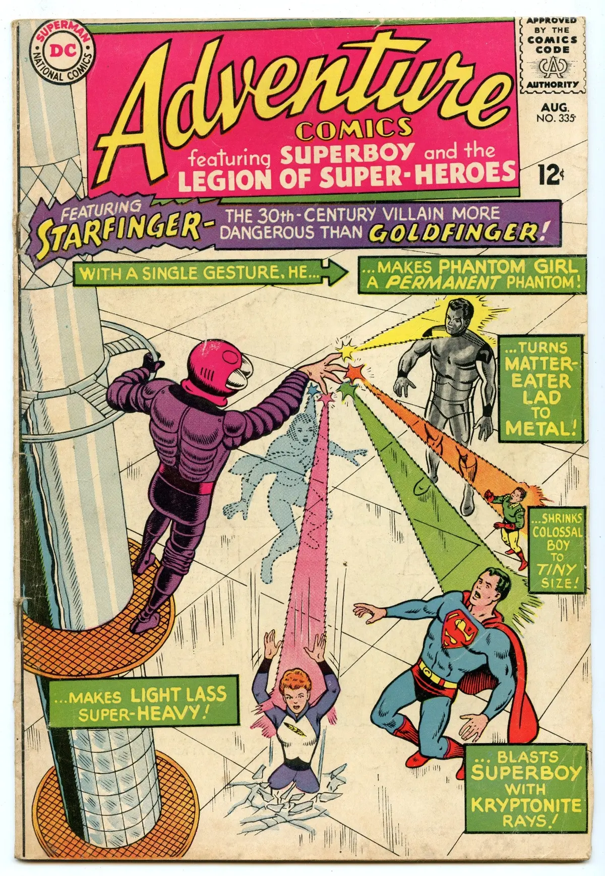 Adventure Comics 335 (Aug 1965) Vg- (3.5) 1