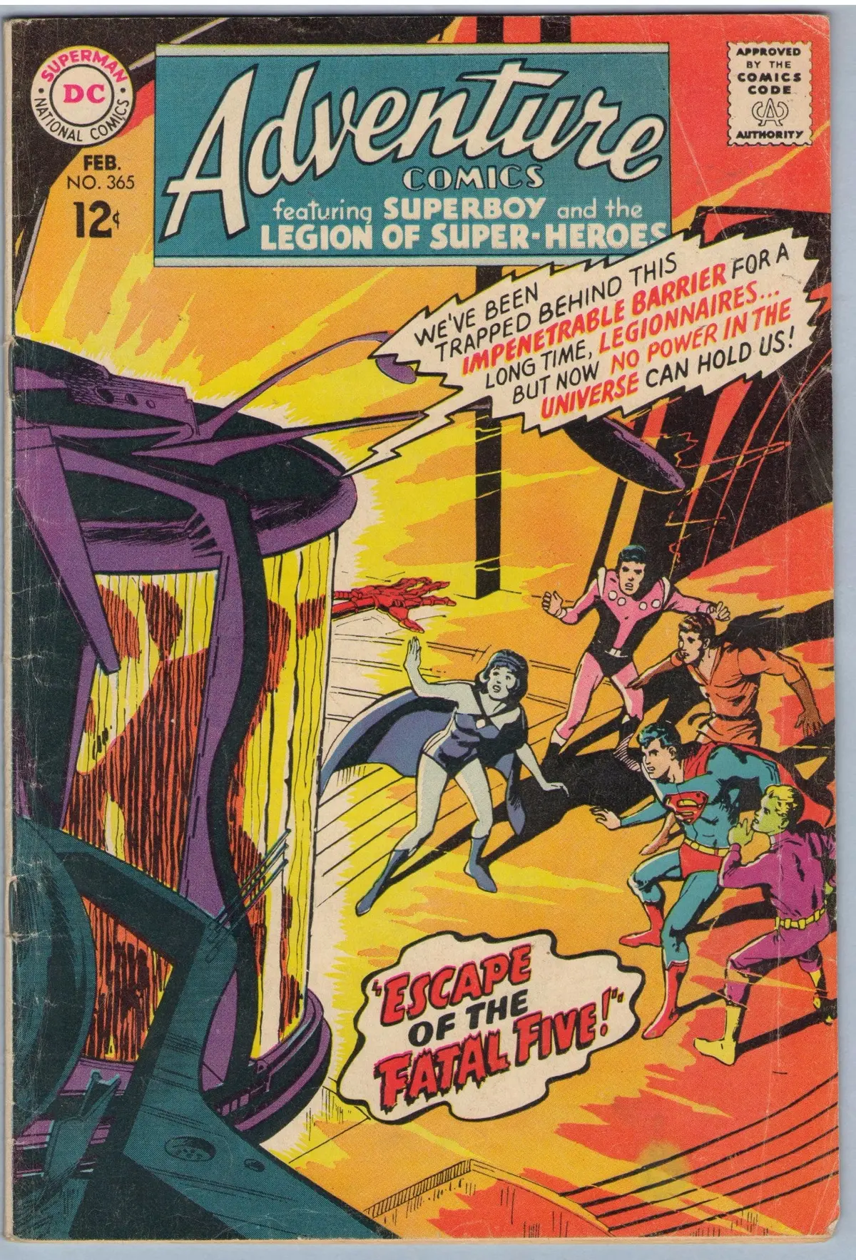 Adventure Comics 365 (Feb 1968) Vg- (3.5) 1
