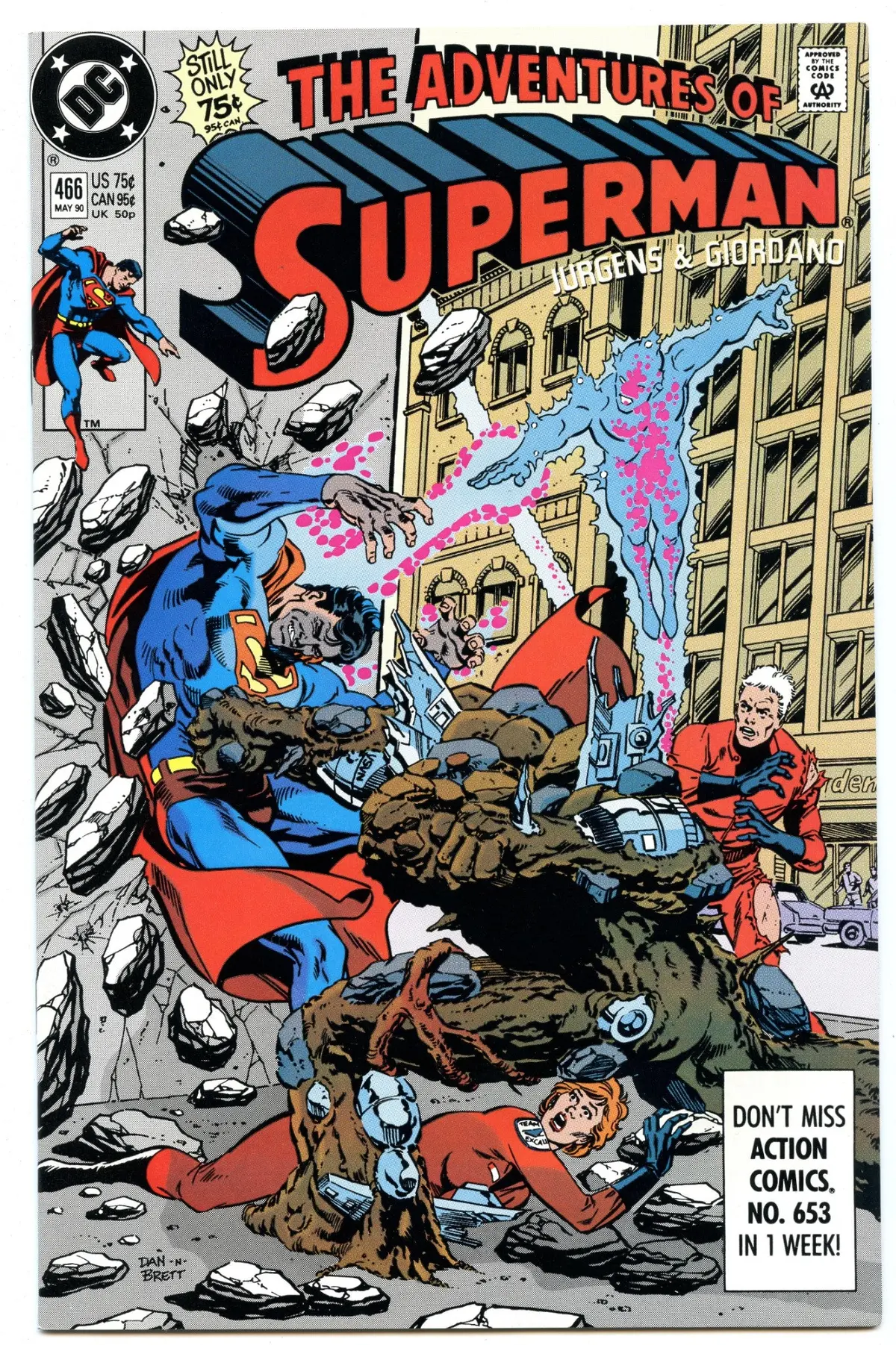 Adventures Of Superman 466 (May 1990) Nm- (9.2) - 1St Hank Henshaw 1