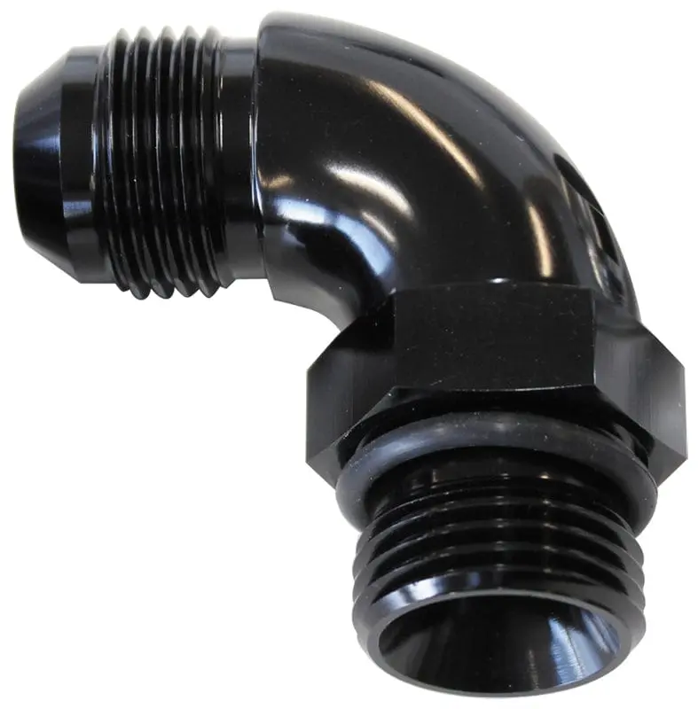 90-Degree Orb To -6An Adapter – Full-Flow Male Fitting (Af903-06Blk) 1