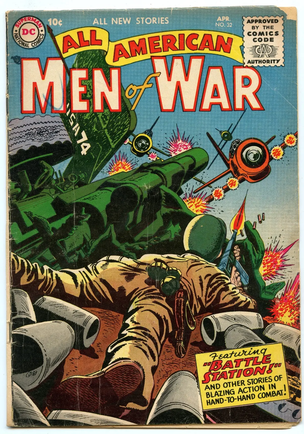 All-American Men Of War 32 (Apr 1956) Gd+ (2.5) 1