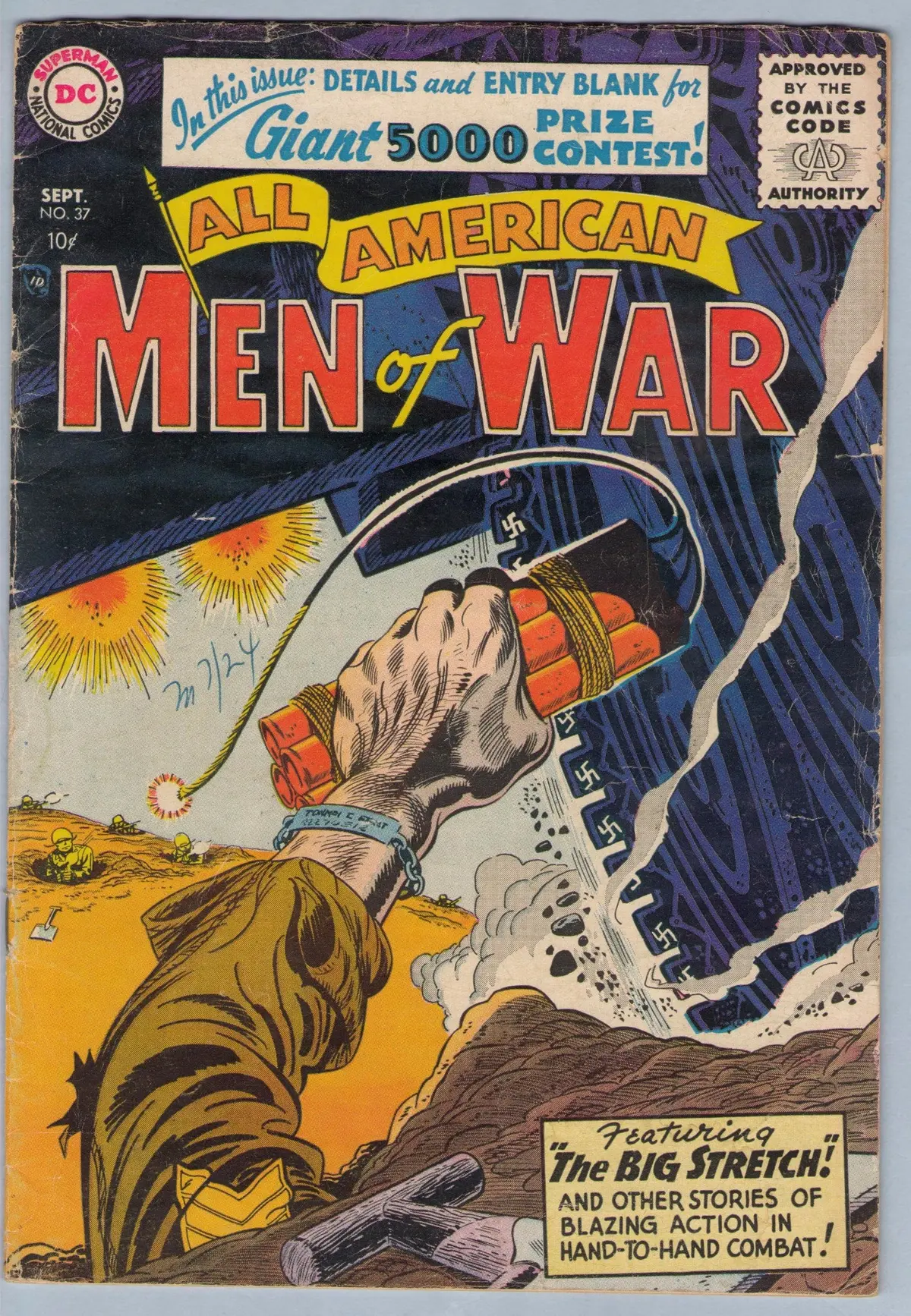 All-American Men Of War 37 (Sep 1956) Vg- (3.5) 1