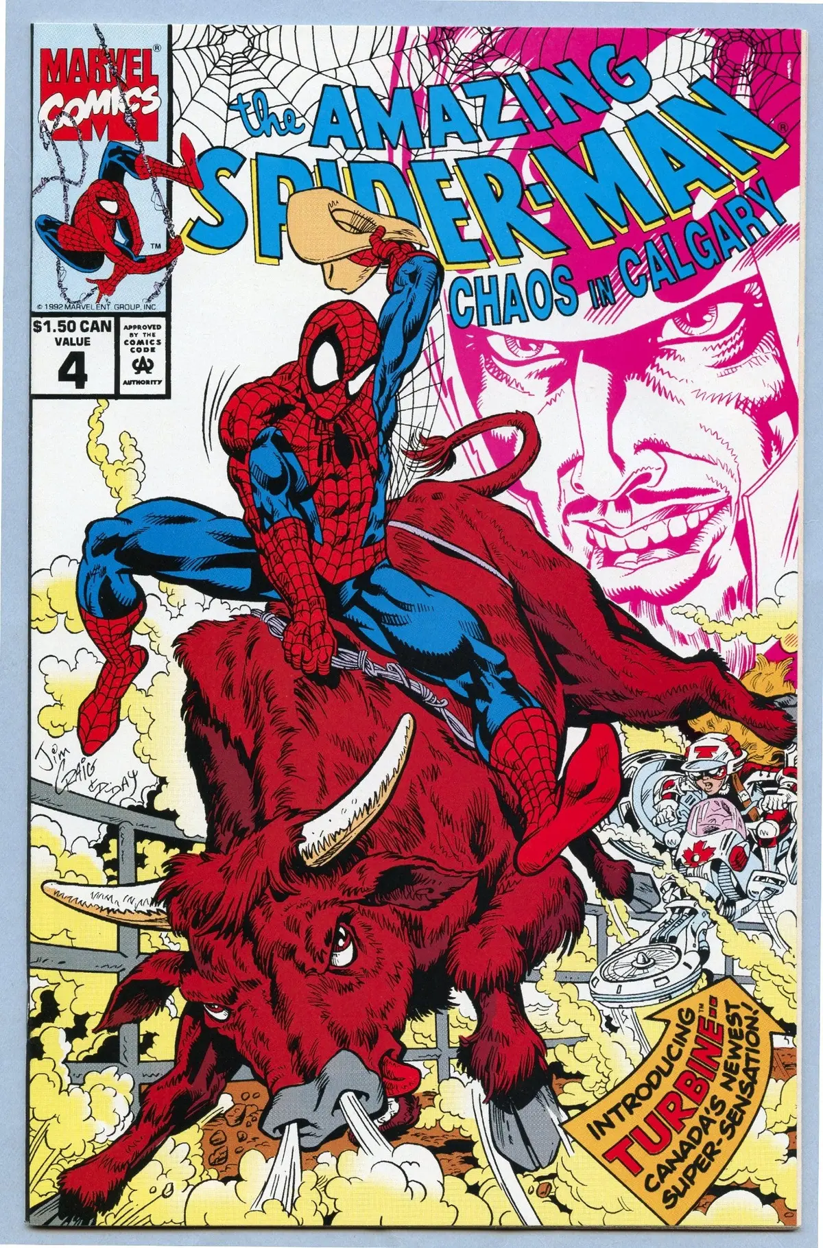 Amazing Spider-Man - Chaos In Calgary 4 (1991) Nm- (9.2) 1