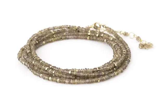 Champagne Garnet Wrap Bracelet 1