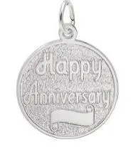 Sterling Silver Anniversary Charm 1