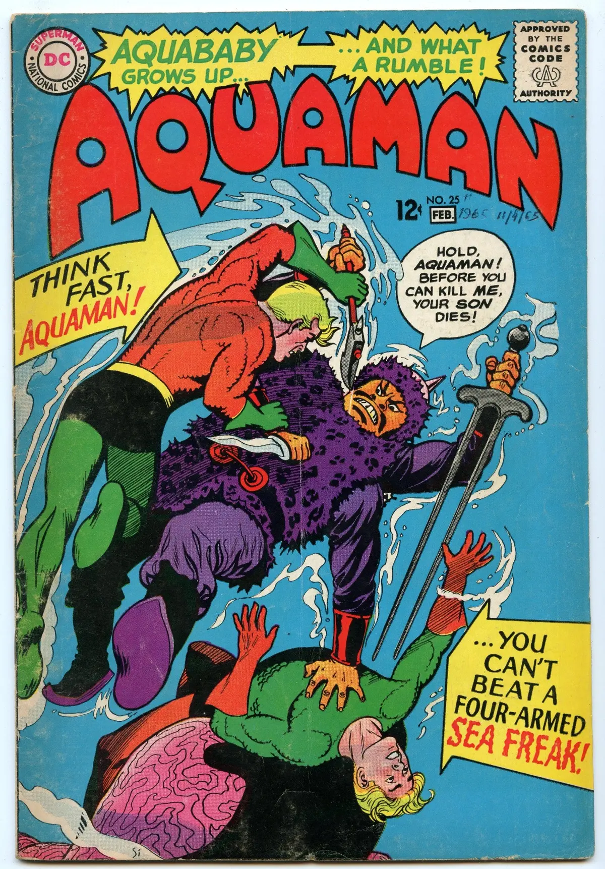 Aquaman 25 (Feb 1966) Vg (4.0) 1