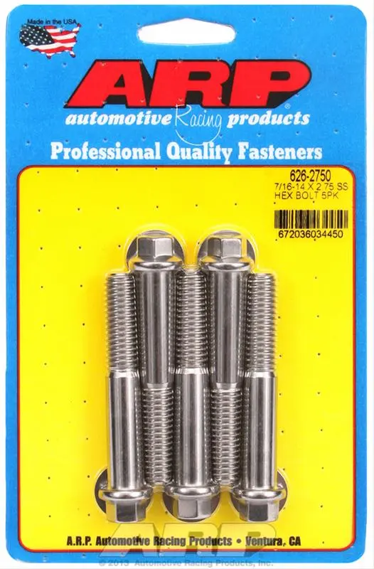 Arp Stainless Steel Bolts – Corrosion-Resistant Fasteners (626-2750) 1