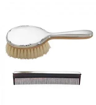 Pewter Georgia Girls Brush And Comb Set 1