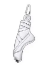 Sterling Silver Ballet Slipper Charm 1