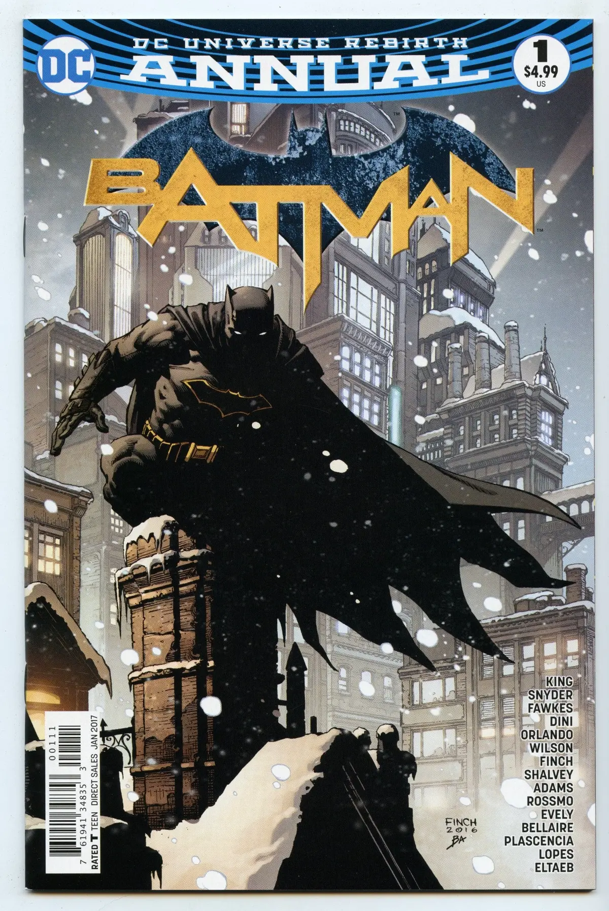 Batman V3 Annual 1 (Jan 2017) Nm- (9.2) 1