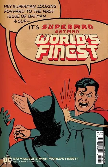 Batman Superman Worlds Finest #1 Cvr G Inc 1:25 Chip Zdarsky Superman Slap Battle Card Stock Var 1