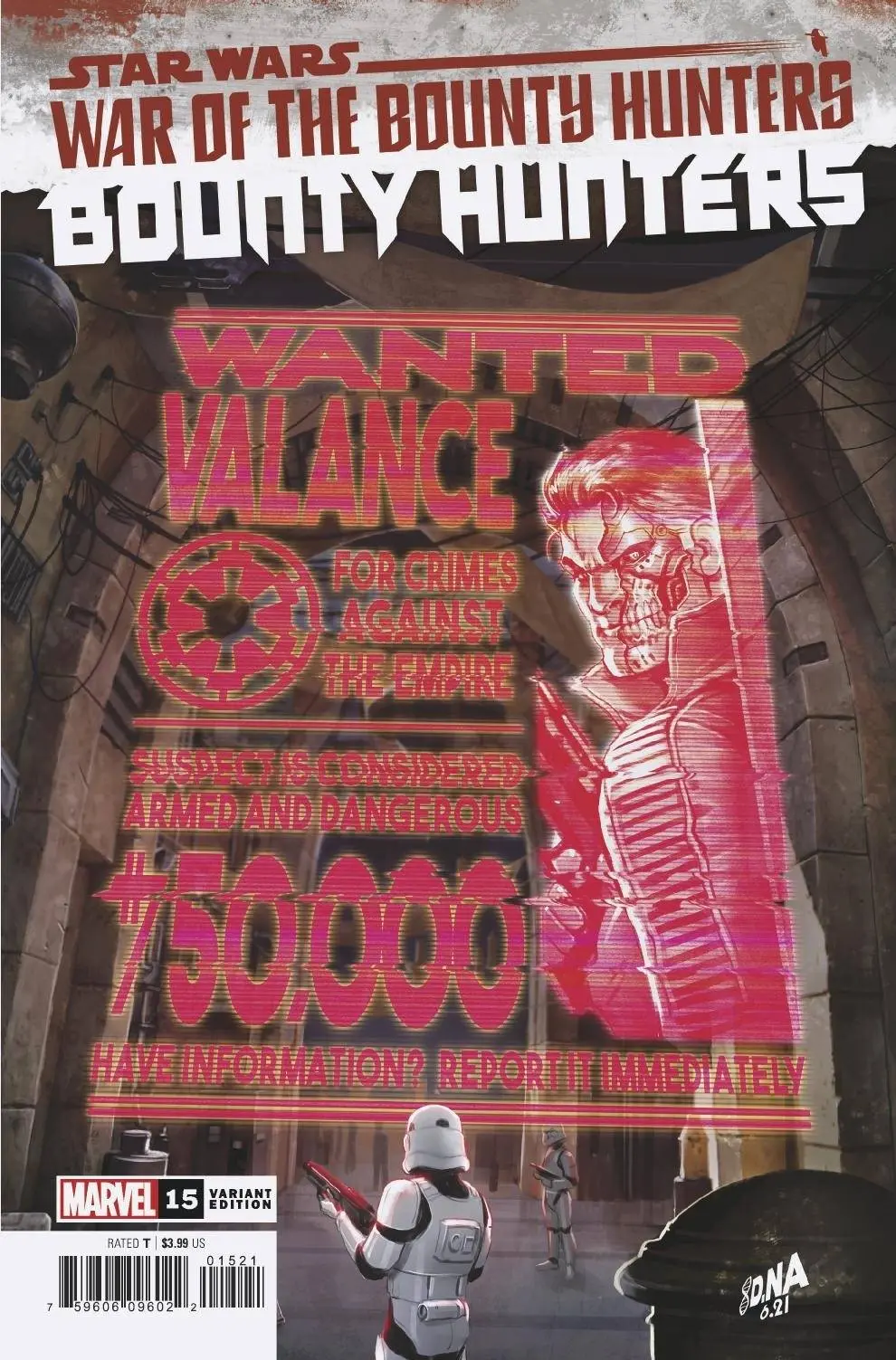 Star Wars Bounty Hunters #15 Wanted Poster Var Wobh 1