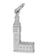 Sterling Silver Big Ben Charm 1