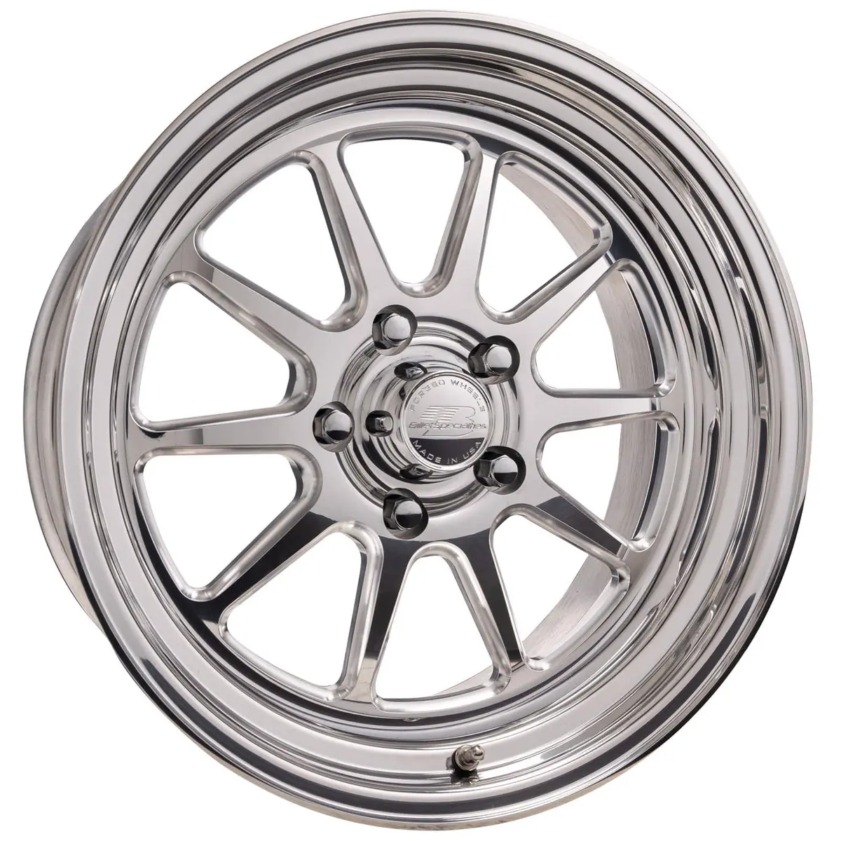 Billet Specialties Amc40710R6157 Retro-Styled Wheel – 15X7, 5X4.5, Black Machined 1