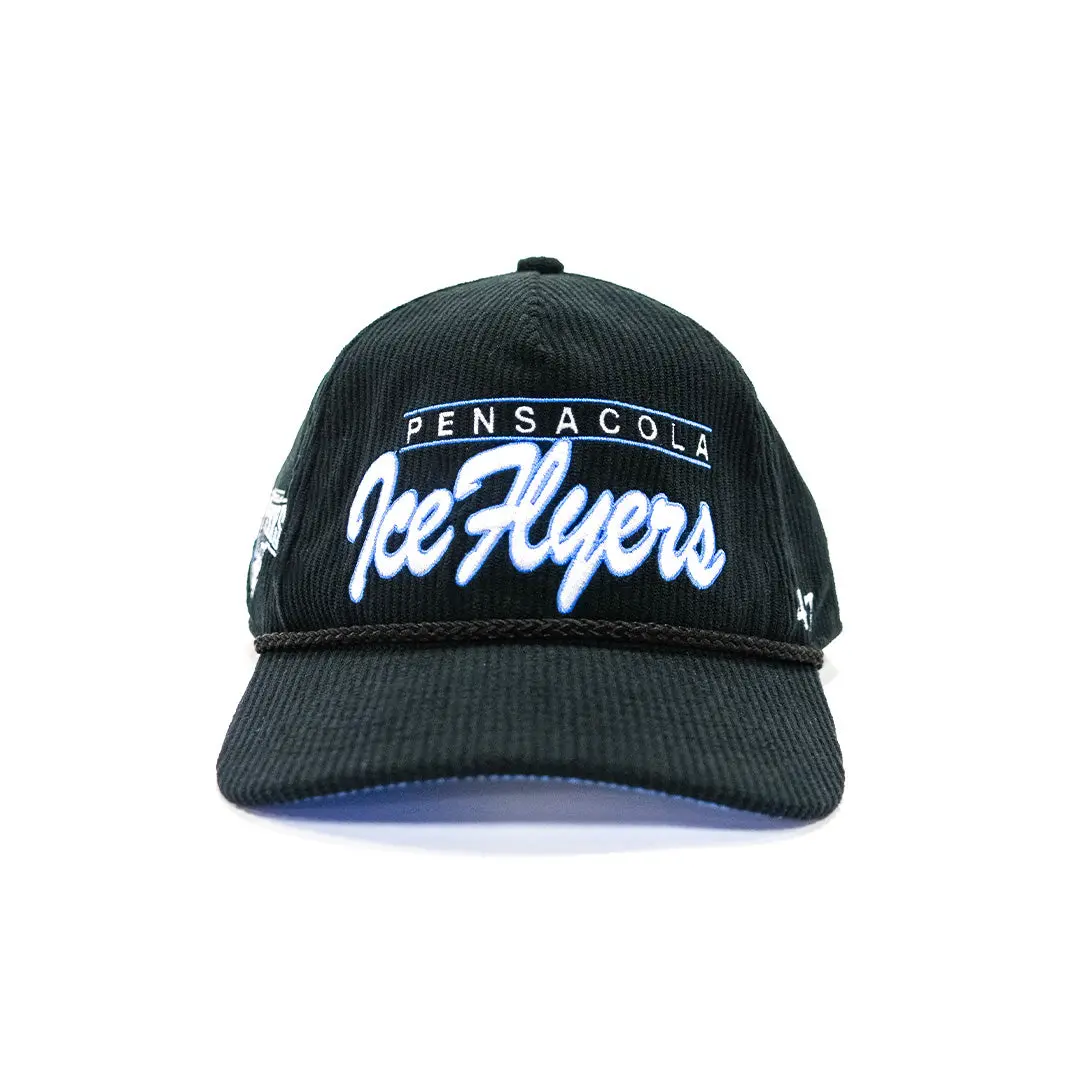 Black Corduroy Rope Hat 1