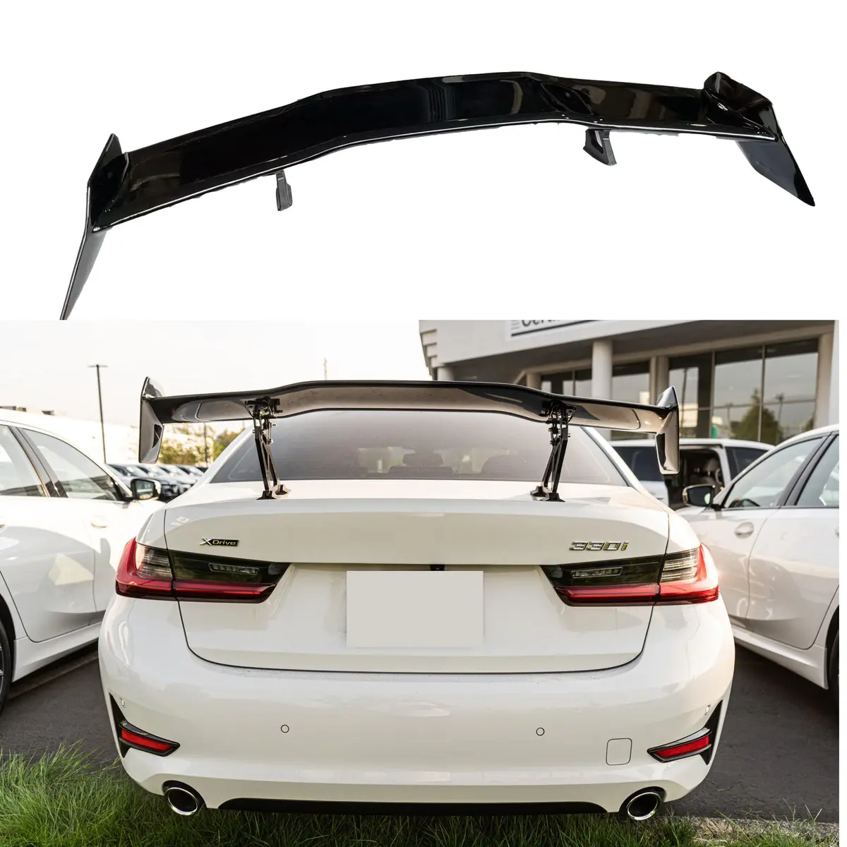 For 2006-23 Bmw 3 Series Cs Gts M Style Glossy Black Rear Trunk Spoiler Wing 1
