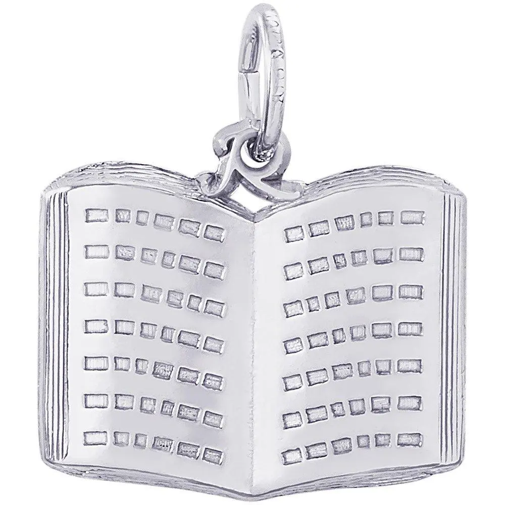 Sterling Silver Book Charm 1
