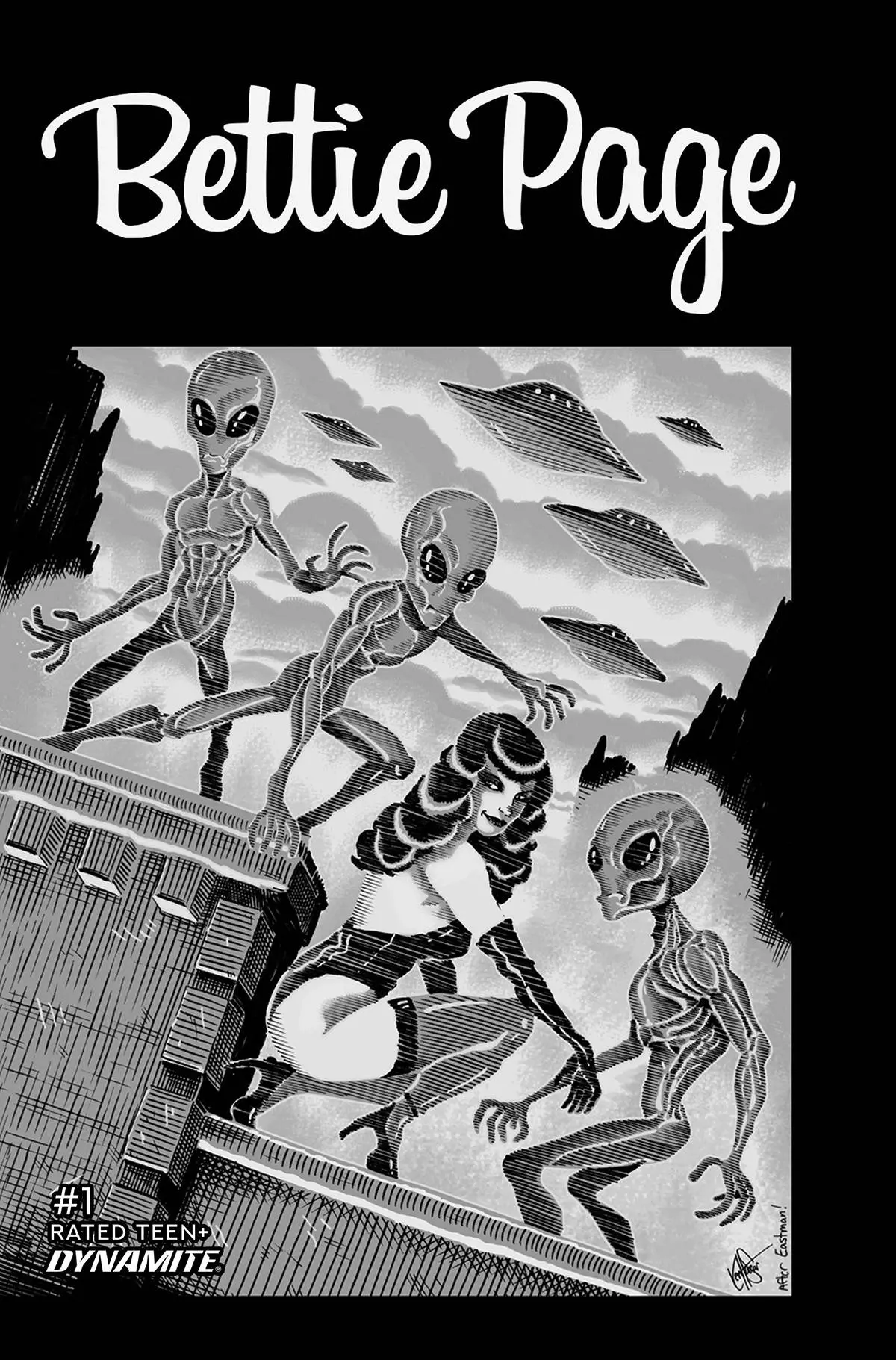 Bettie Page Alien Agenda #1 Cvr V 11 Copy Foc Incv Tmnt Homa 1