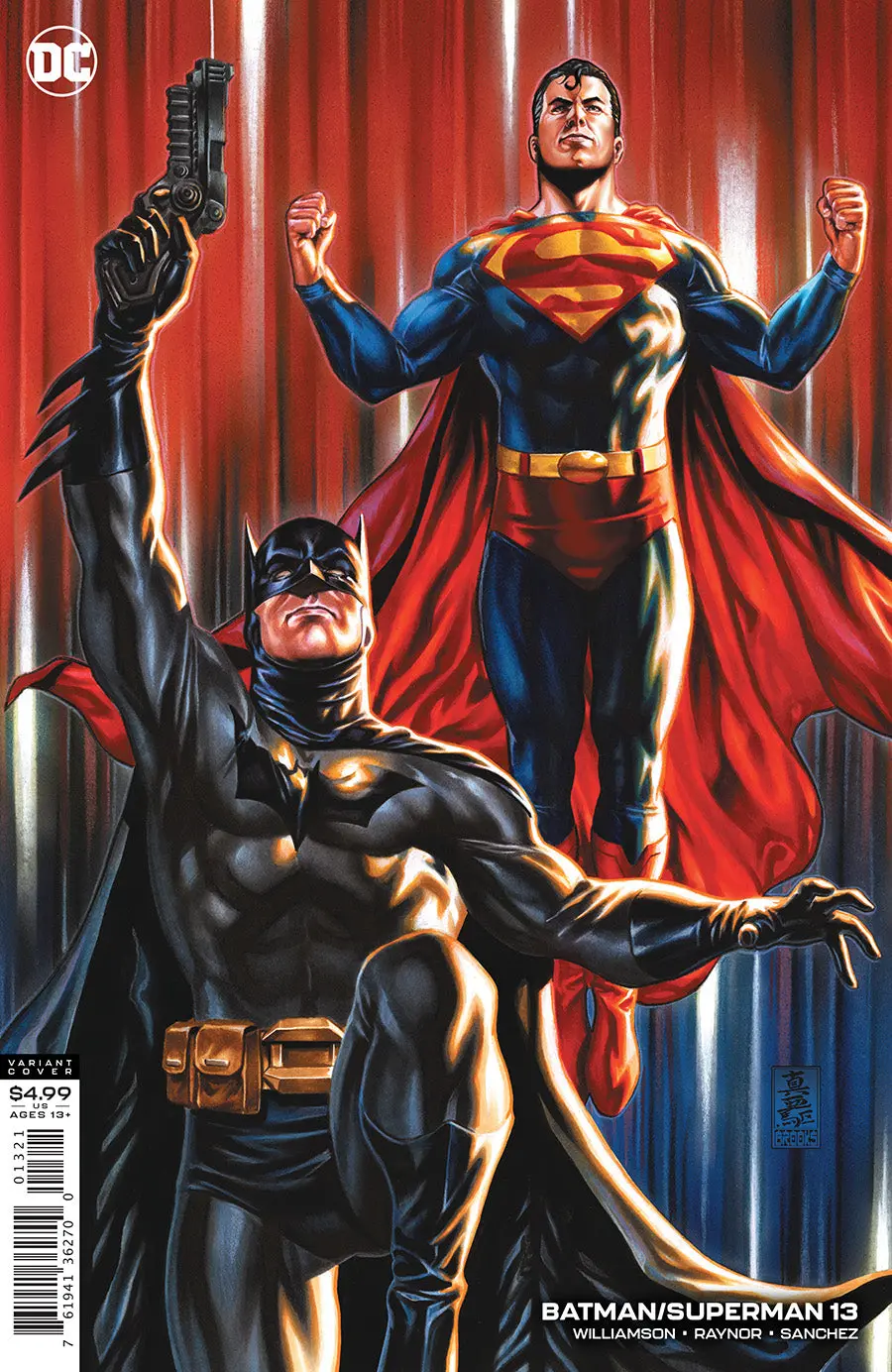Batman Superman #13 Card Stock Mark Brooks  Var Ed 1