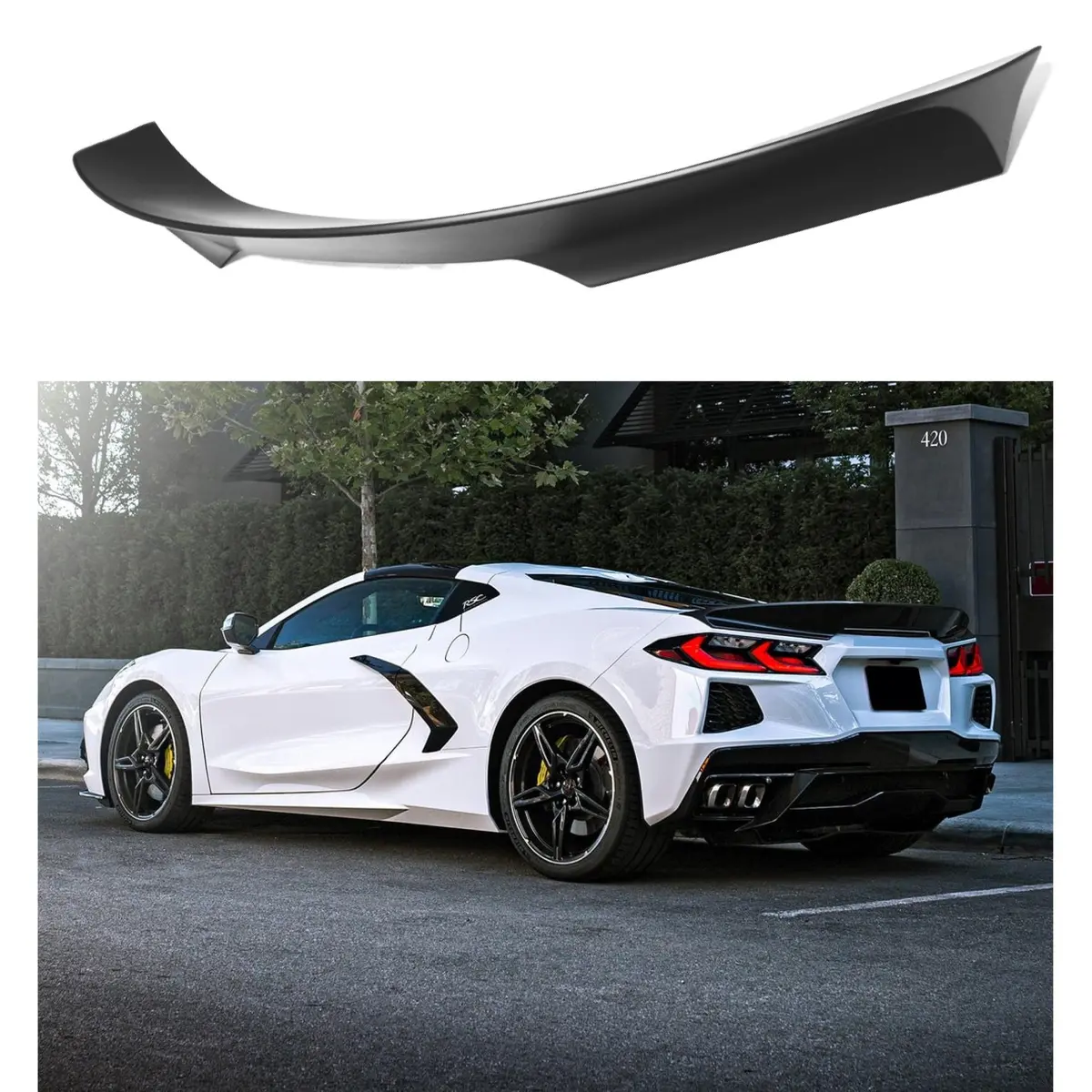 2020+ Chevrolet Corvette C8 Stingray - Ducktail Rear Trunk Spoiler 1