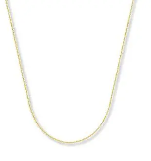 14K Yellow Gold Cable Chain Length 15 Inches 1