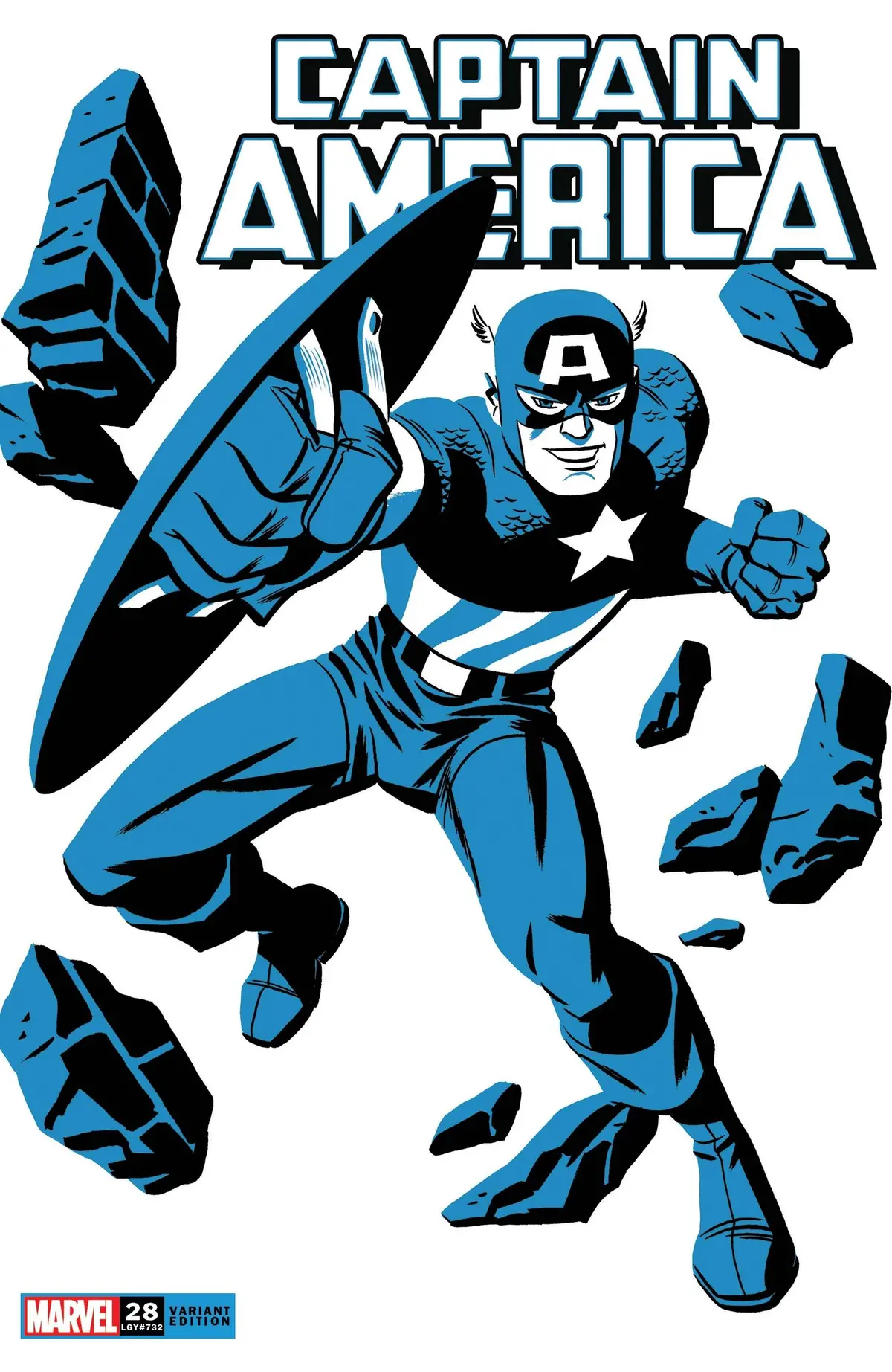 Captain America #28 Michael Cho Captain America Two-Tone Var 1