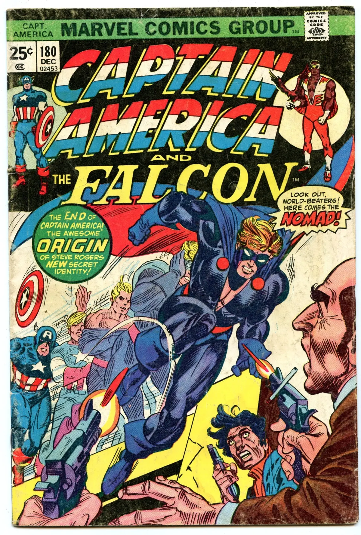 Captain America 180 (Dec 1974) Vg- (3.5) - 1St Nomad (Steve Rogers) 1