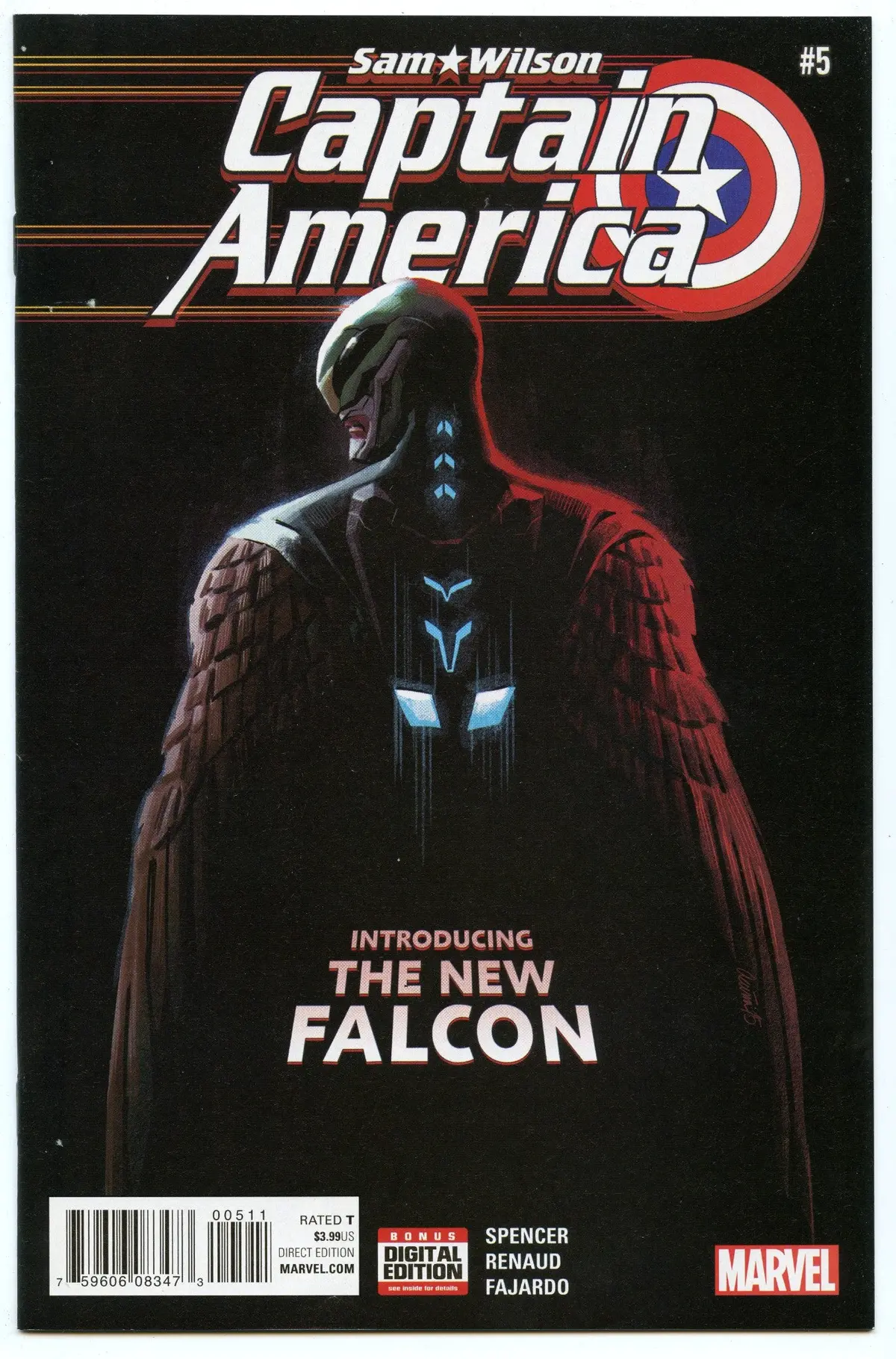 Captain America: Sam Wilson 5 (Mar 2016) Nm- (9.2) 1