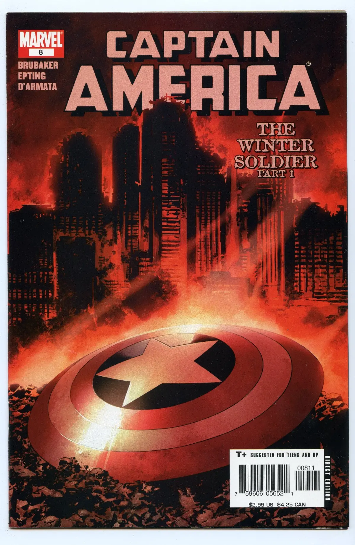 Captain America 8 (Sep 2005) Nm- (9.2) (2Nd App. Winter Soldier) 1