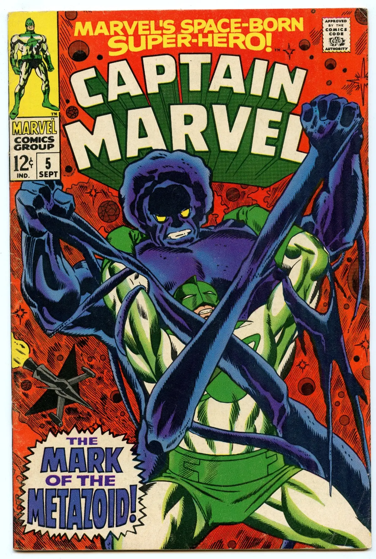 Captain Marvel 5 (Sep 1968) Vg/Fi (5.0) 1