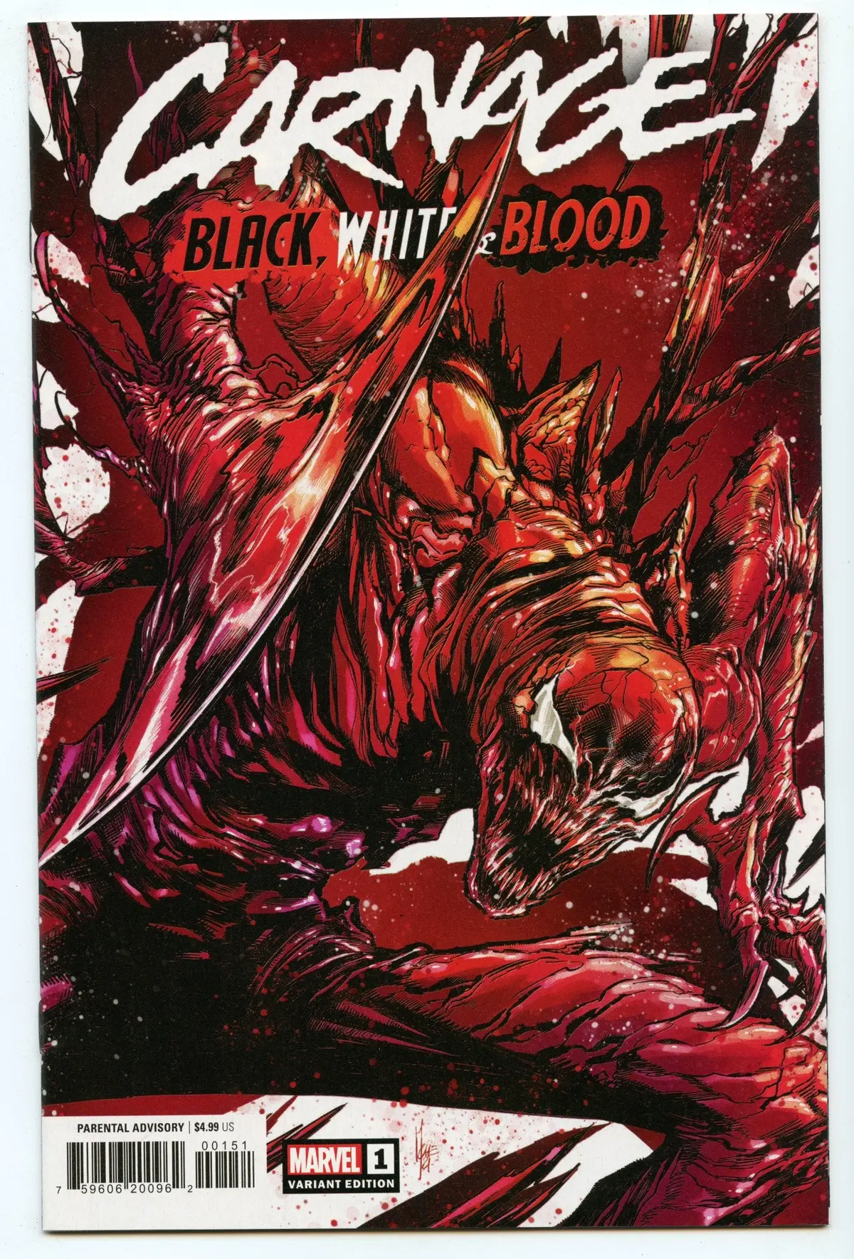 Carnage - Black, White And Blood 1 (May 2021) Nm- (9.2) (Checchetto Variant) 1