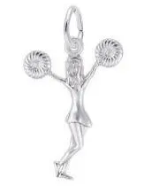 Sterling Silver Pom Pom Girl Charm 1