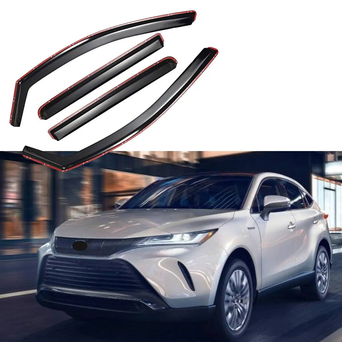 Fit 2020-2025 Toyota Venza In-Channel Vent Window Visors Rain Sun Wind Guards Shade Deflectors 1