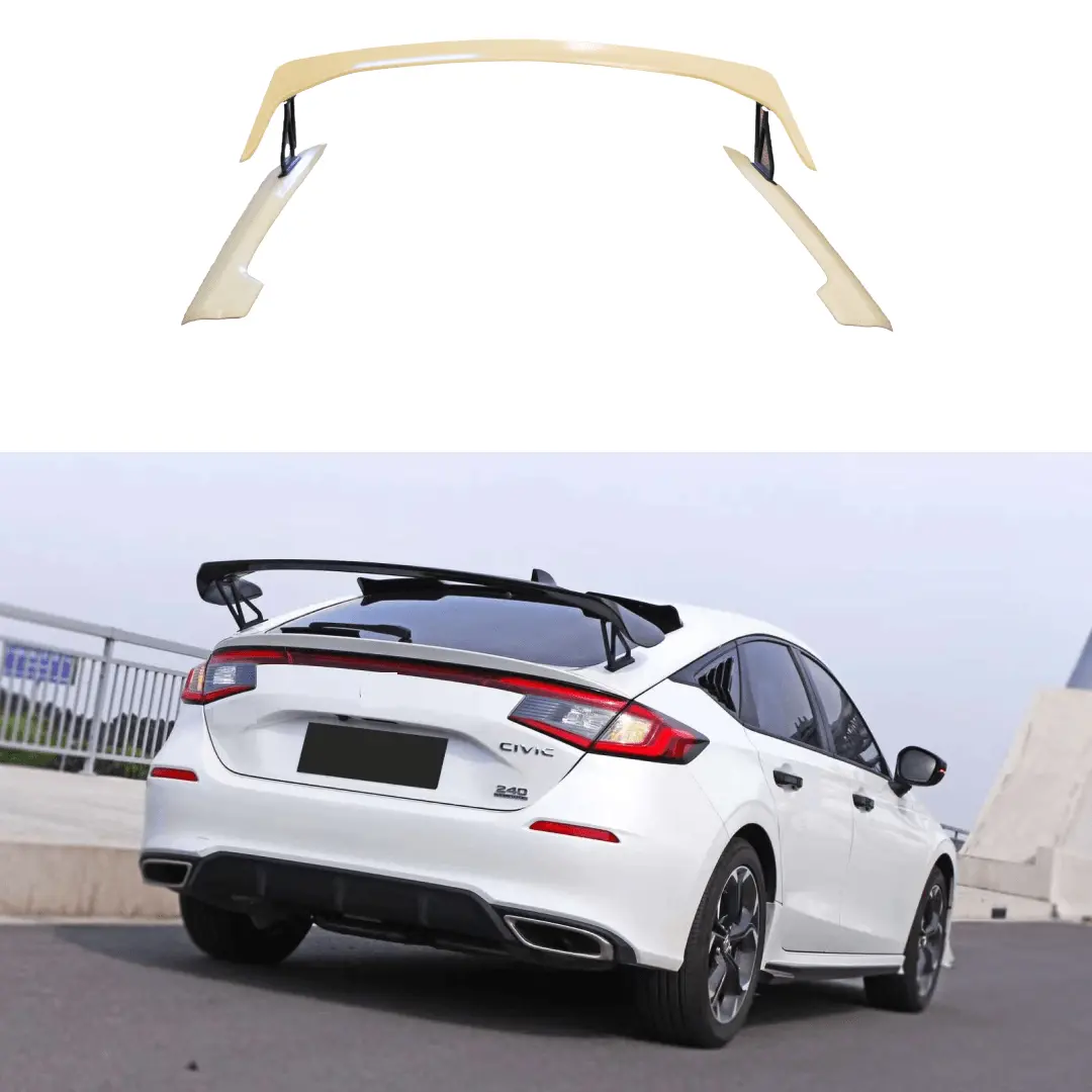 Rear Spoiler & Wings - Type R Style Unpainted | Fits Honda Civic (2022-2024) 1