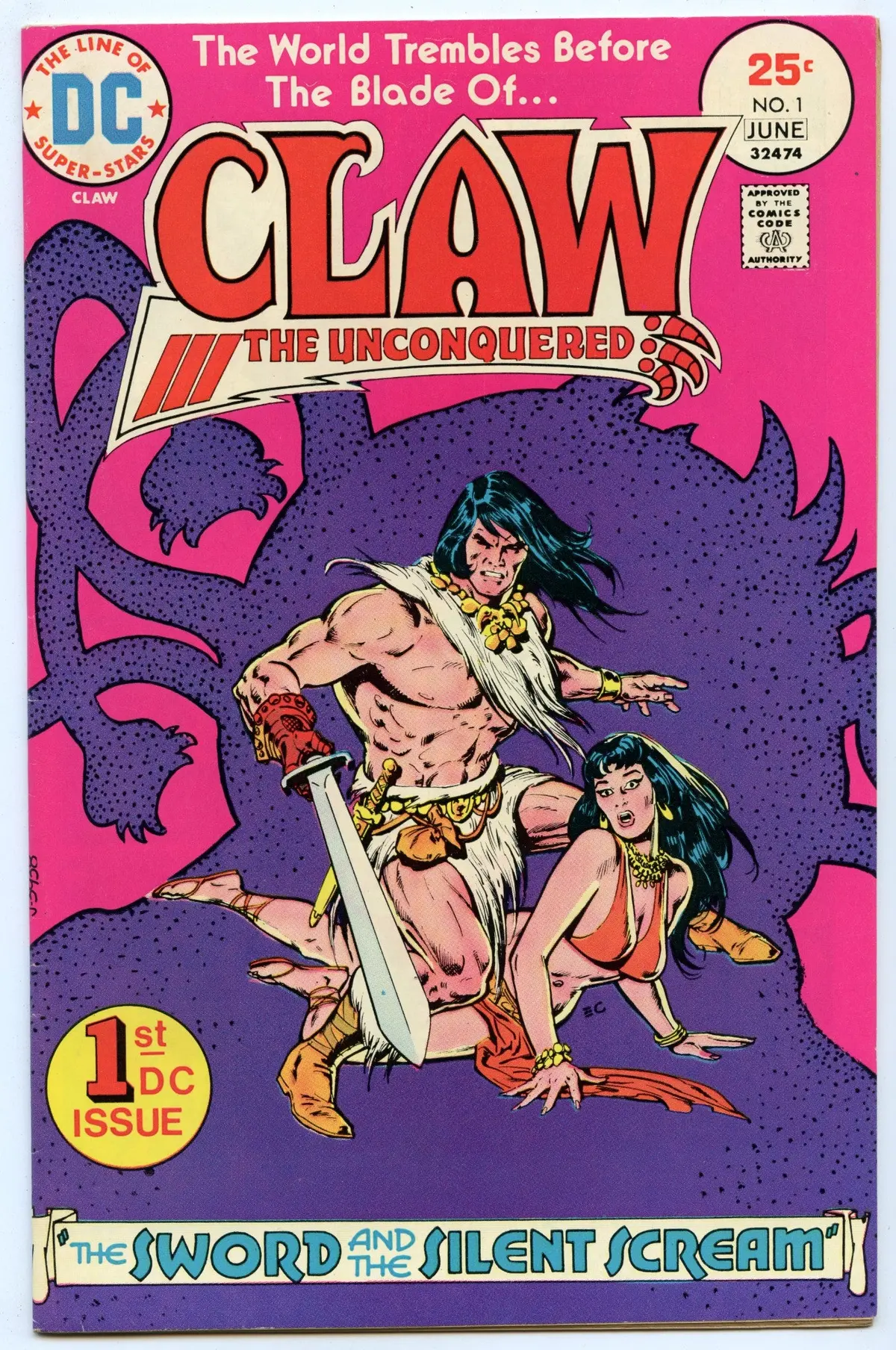 Claw The Unconquered 1 (Jun 1975) Vf- (7.5) 1