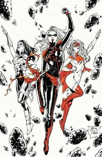 Captain Marvel #12 Tony Daniel B&W Virgin Variant 1