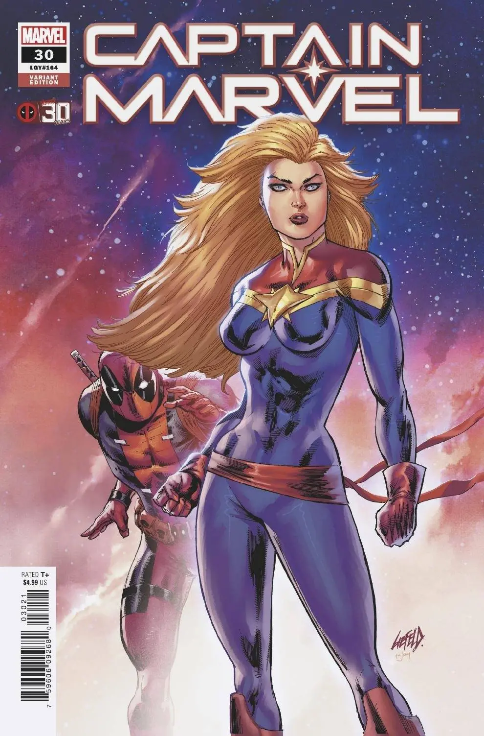 Captain Marvel #30 Liefeld Deadpool 30Th Var 1
