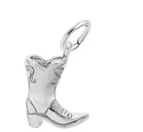 Sterling Silver Cowboy Boot Charm 1