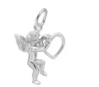 Sterling Silver Angel With Heart Charm 1