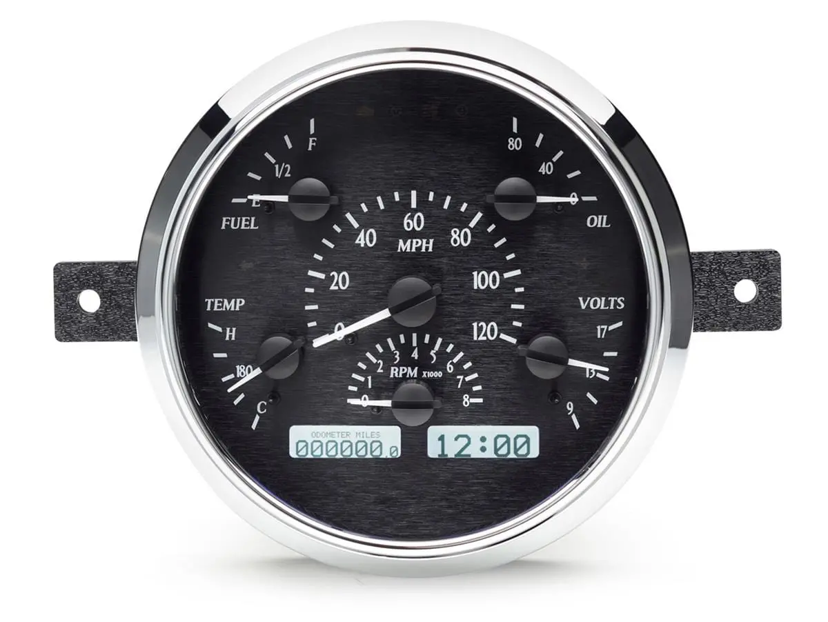 Dakota Digital Vhx-49F-K-W Direct-Fit Analog Gauge System With Vhx Series Display 1