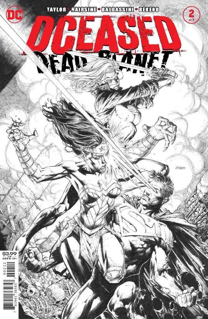 Dceased Dead Planet #2 (Of 6) 2Nd Ptg David Finch B&W Var 1