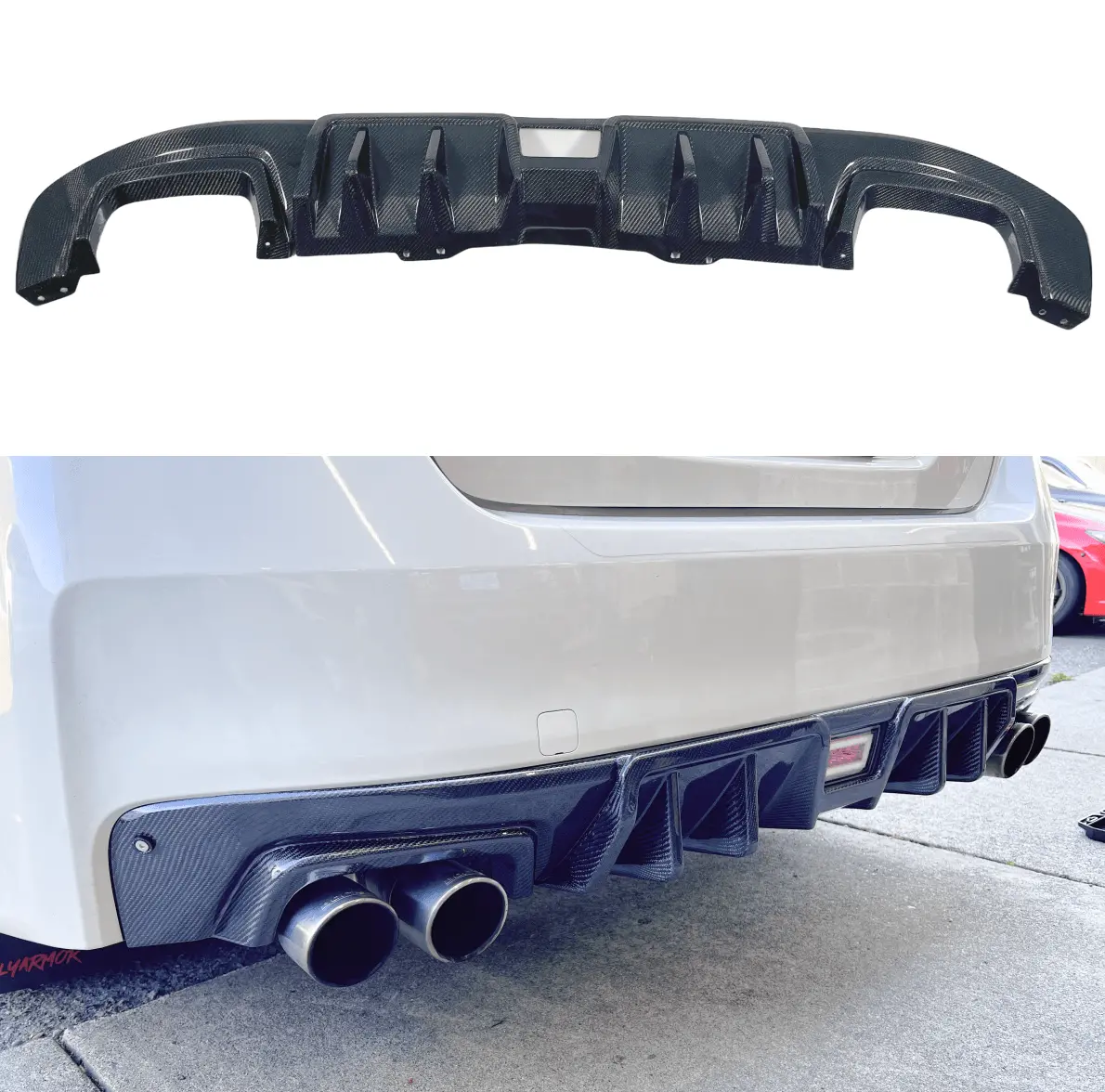 2015-2021 Subaru Wrx Sti Va - Carbon Fiber Rear Diffuser Cover 1