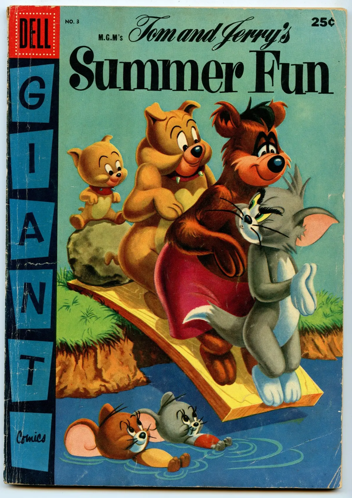 Dell Giant Comics - Tom And Jerry's Summer Fun 3 (Jul 1956) Gd/Vg (3.0) 1