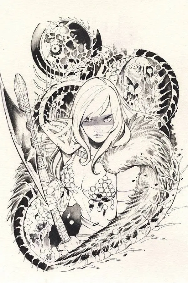 Die!Namite #1 30 Copy Momoko Red Sonja B&W Incv 1
