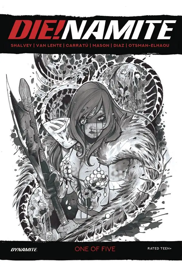 Die!Namite #1 35 Copy Momoko Sonja Zombie Liv Dead Grayscale 1