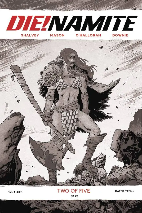 Die!Namite #2 10 Copy Shalvey B&W Incv 1
