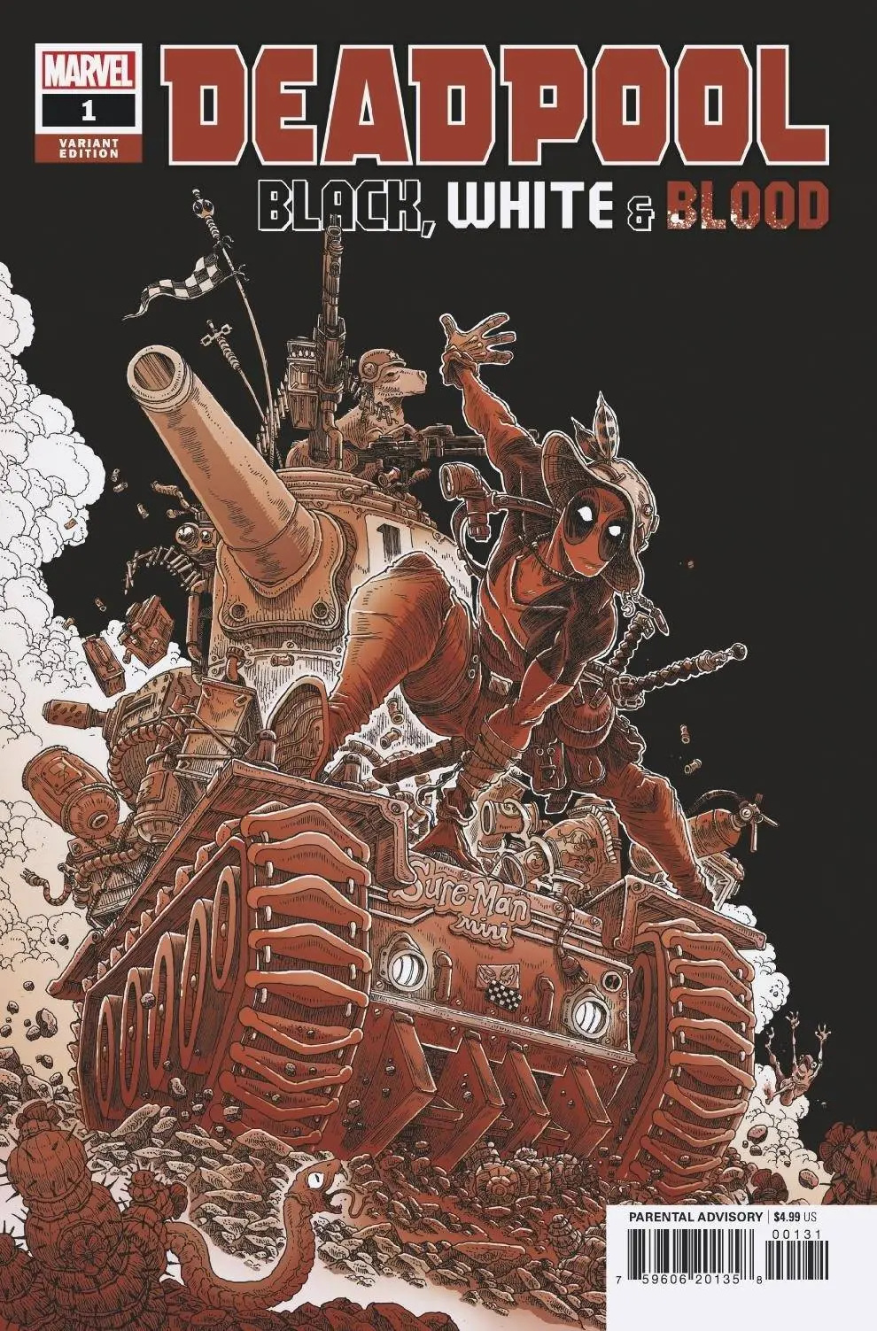 Deadpool Black White Blood #1 (Of 5) Stokoe Var 1