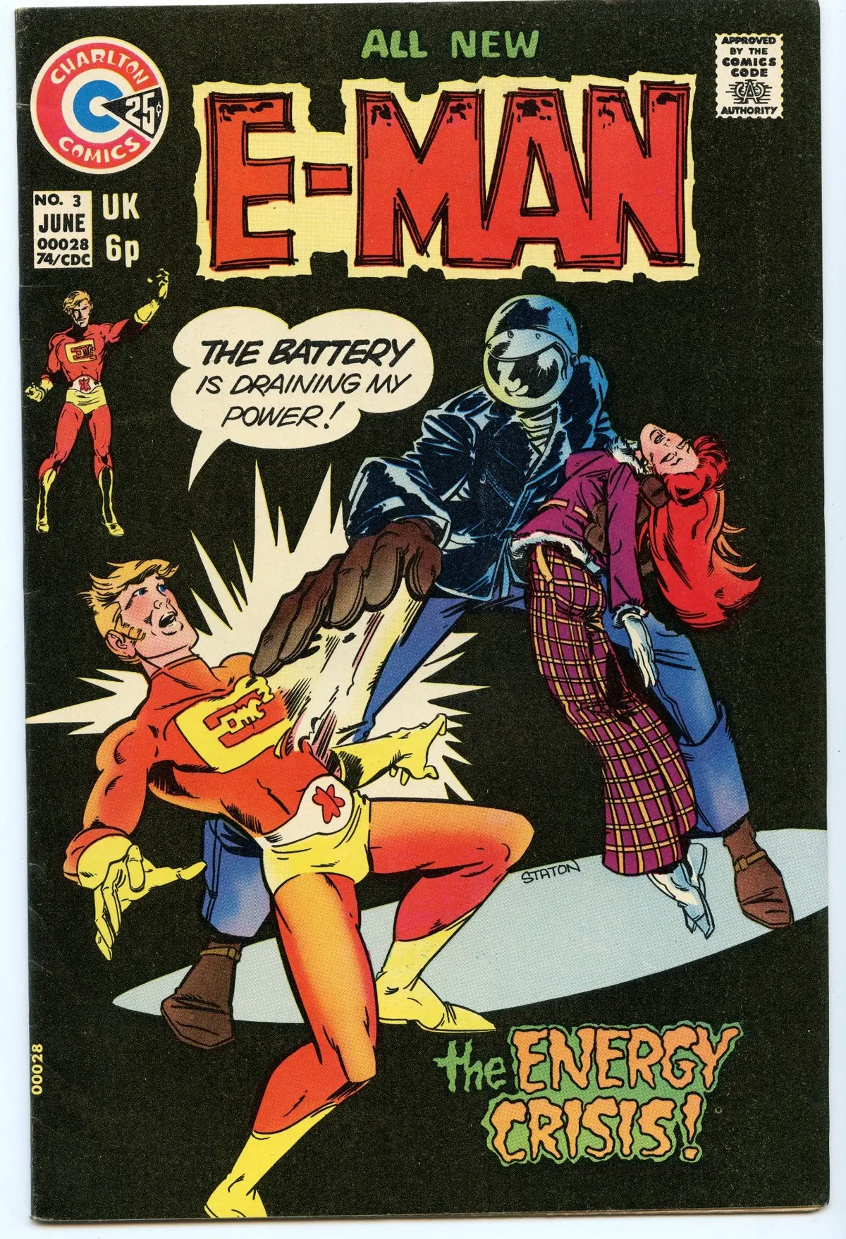 E-Man 3 (Jun 1974) Vf+ (8.5) 1